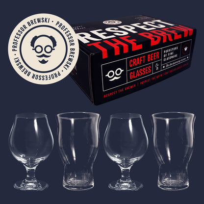 Professor Brewski - Craft Beer Glass Set